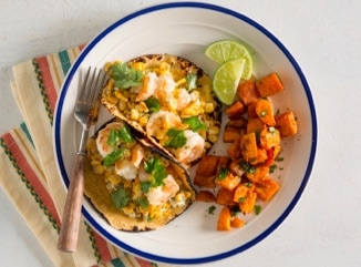 Street Corn and Shrimp Tacos