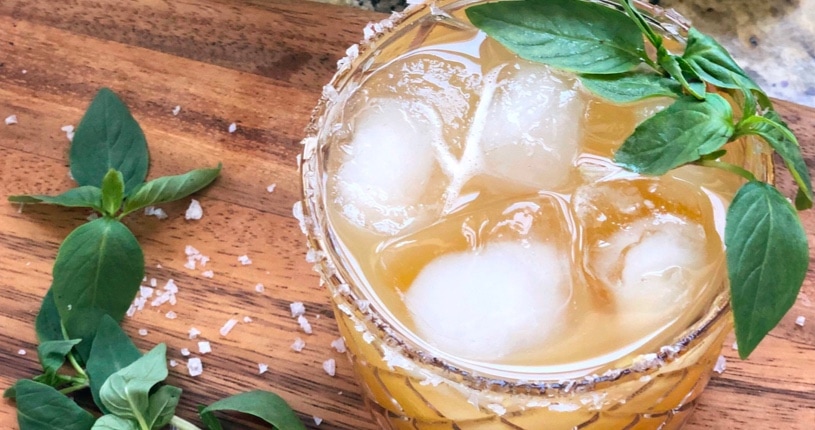 Peach Basil Margarita