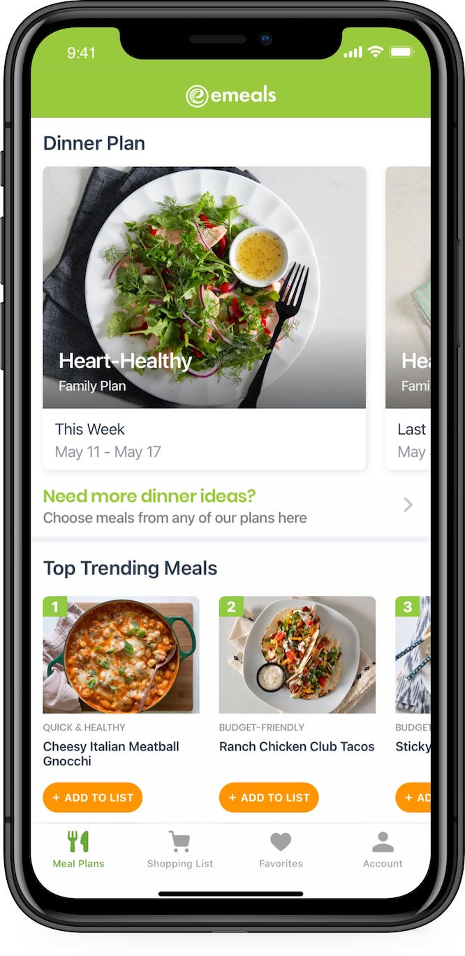 Weekly Heart Healthy Diet Meal Plans by eMeals