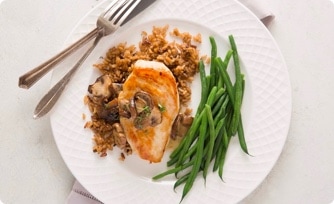 Skillet Chicken with Thyme-Mushroom Sauce