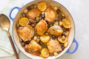 Greek Chicken Thighs with Lemon and Olives