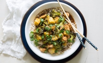 Teriyaki Chicken and Broccoli with Hot Cooked Rice