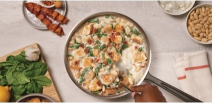 Italian Chicken Skillet with Spinach and Bacon