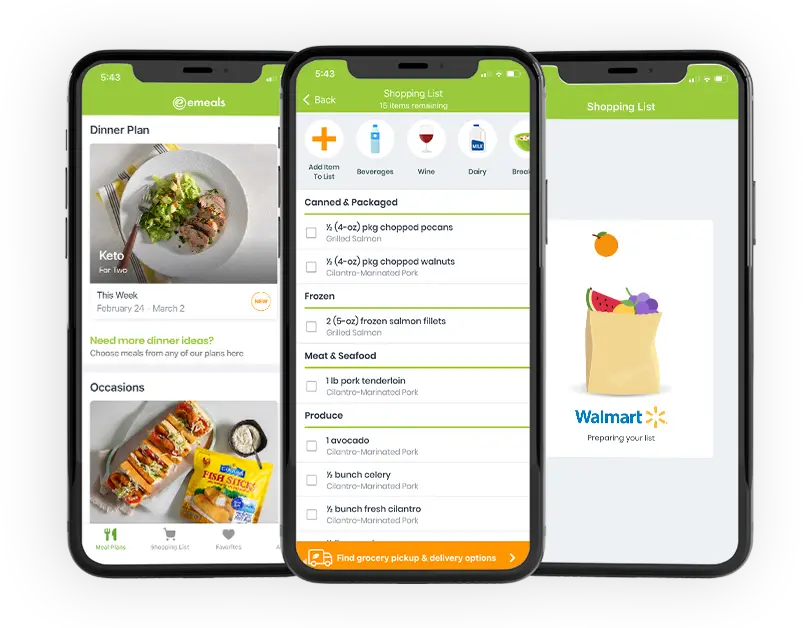 showing a picture of emeals of eMeals Best Meal Planning App
