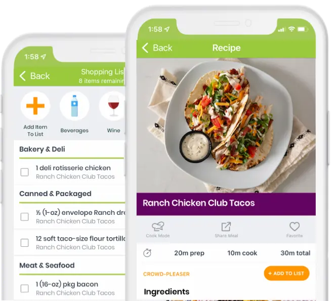showing an image of the best meal planning app from emeals